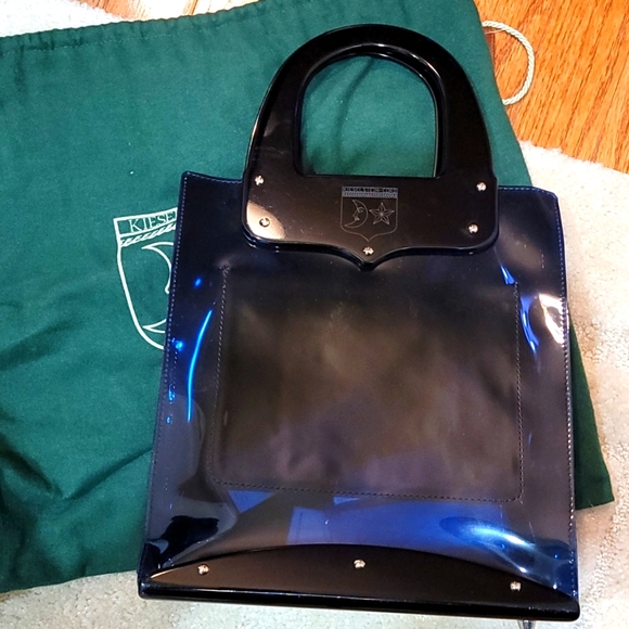 Kieselstein-cord navy hand-held handbag - Picture 11 of 12